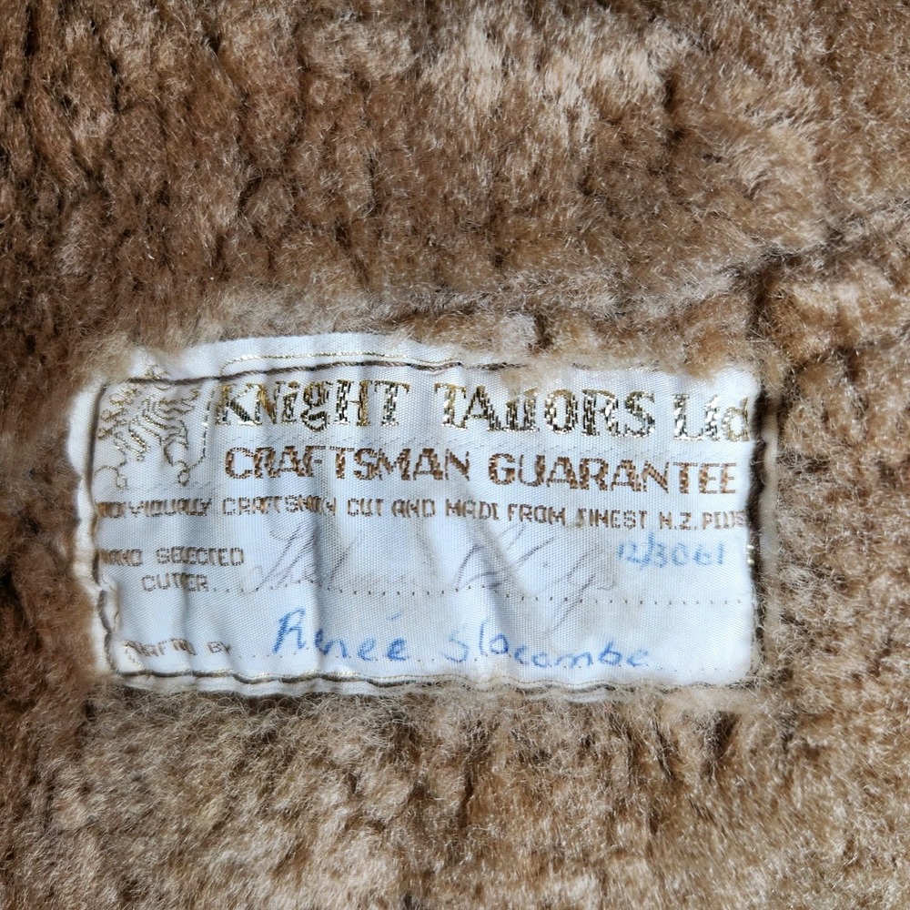 1961 Knight Thors Womens Shearling Coat Hand Signed Craftsman Sz 12 Vintage - Picture 5 of 11